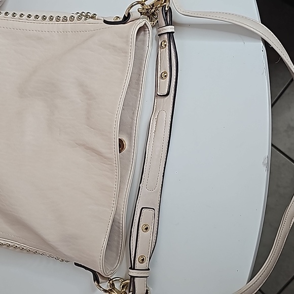 Jessica Simpson Zip LeatherExterior Bags & Handbags, Cream Crossbody - Picture 7 of 16